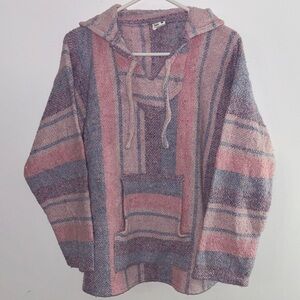Pastel Pink and Blue Baja Hoodie